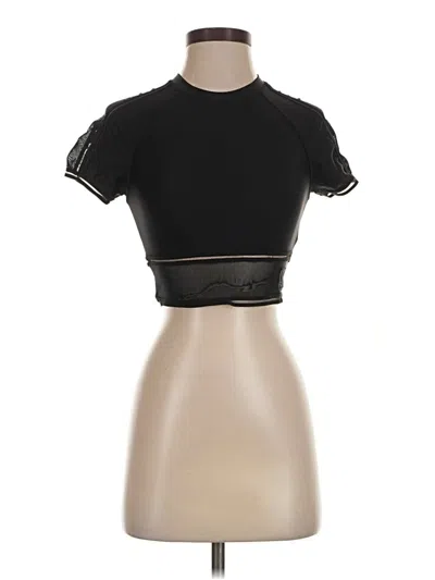 Pre-owned Ivy Park Short Sleeve Turtleneck In Black