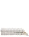 Ivy Collection Maine Traditional Bath Sheets In Ecru