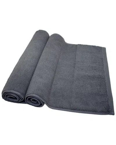 IVY SET OF 2 IVY COLLECTION RICE EFFECT BATH MATS
