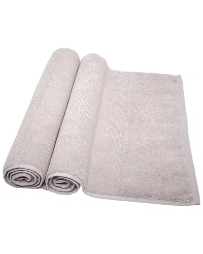 IVY SET OF 2 IVY COLLECTION RICE EFFECT BATH MATS