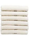 Ivy Collection Rice Effect Washcloths In Ecru