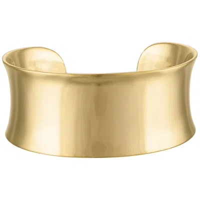 Ivy Sharpe 14k Gold Over Brass Concave Bangle Bracelet
