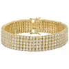 Ivy Sharpe 14k Gold Over Brass Cubic Zirconia Bracelet In Gold