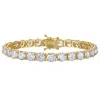 Ivy Sharpe 14k Gold Over Brass Cubic Zirconia Bracelet In White