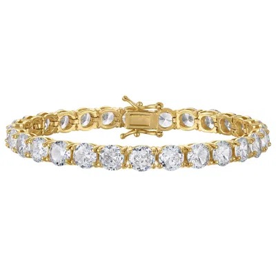 Ivy Sharpe 14k Gold Over Brass Cubic Zirconia Bracelet In White