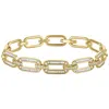 Ivy Sharpe 14k Gold Over Brass Cubic Zirconia Bracelet In Gold