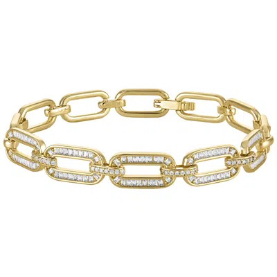 Ivy Sharpe 14k Gold Over Brass Cubic Zirconia Bracelet