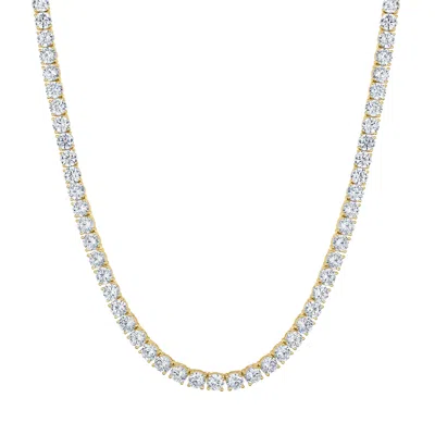 Ivy Sharpe 14k Gold Over Brass Cubic Zirconia Tennis Necklace