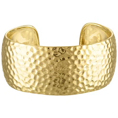 Ivy Sharpe 14k Gold Over Brass Hammered Bangle Bracelet