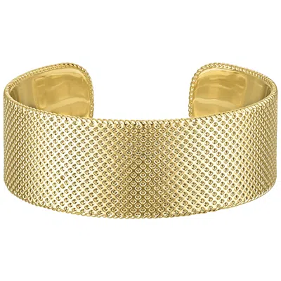 Ivy Sharpe 14k Gold Over Brass Textured Bangle Bracelet