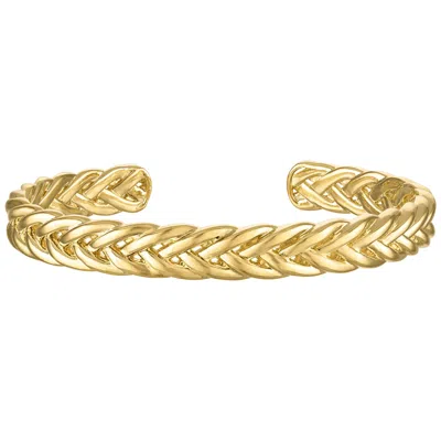 Ivy Sharpe 14k Gold Over Brass Weave Bangle Bracelet
