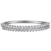Ivy Sharpe Silver Plated Cubic Zirconia Bangle Bracelet In Metallic