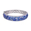 Ivy Sharpe Silver Plated Cubic Zirconia Bracelet In Silver