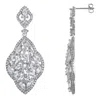Ivy Sharpe Silver Plated Cubic Zirconia Drop Earrings In Silver