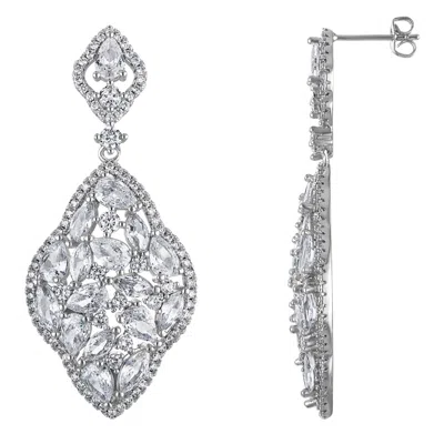 Ivy Sharpe Silver Plated Cubic Zirconia Drop Earrings