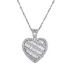 Ivy Sharpe Silver Plated Cubic Zirconia Heart Pendant Necklaces In White