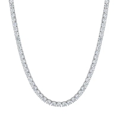 Ivy Sharpe Silver Plated Cubic Zirconia Tennis Necklace