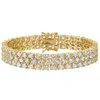 Ivy Sharpe Silver Plated Cubic Zirconia Triple Row Tennis Bracelet In Silver
