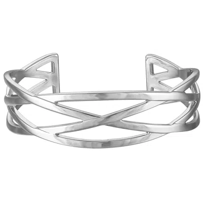 Ivy Sharpe Silver Plated Weave Bangle Bracelet