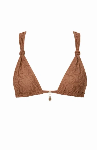 Ivy Swimwear Amara Bikini Top In Brown