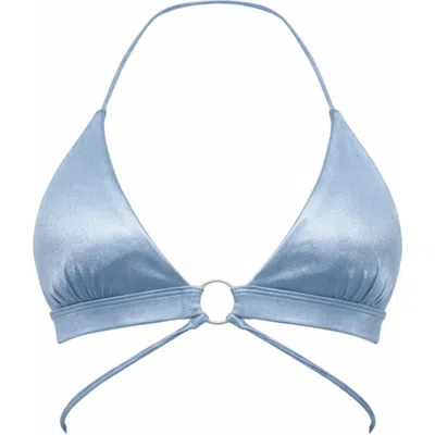 Ivy Swimwear Belle Bikini Top In Blue