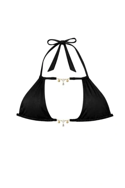 Ivy Swimwear Faye Bikini Top In Black