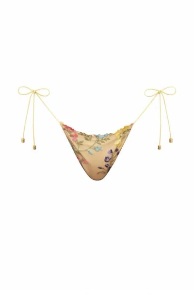 Ivy Swimwear Lani Thin String Bottom In Yellow