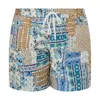 Ivy Swimwear Men's Eli Men's Short In Baby Blue Mosaic In Blue