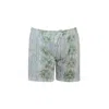 Ivy Swimwear Men's Matteo In Green Pottery Print Swim Shorts In Green