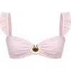 Ivy Swimwear Rosetta Bikini Top In Pink