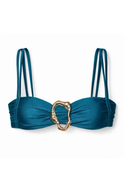 Ivy Swimwear Selene Bikini Top In Blue