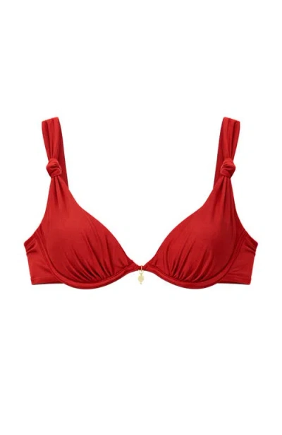 Ivy Swimwear Siena Bikini Top In Red