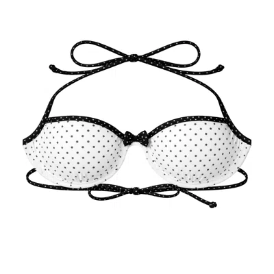 Ivy Swimwear Women's Alina In White Dot Top