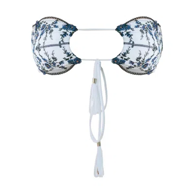Ivy Swimwear Women's Amarys In Blue Floral Bikini Top