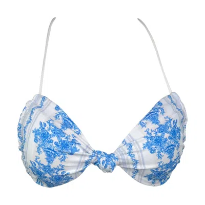 Ivy Swimwear Women's Bella In Blue Pottery Print Top