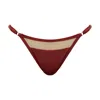 Ivy Swimwear Women's Bianca In Red Lace Bottoms