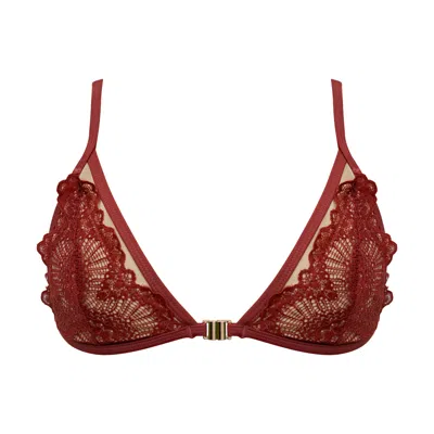 Ivy Swimwear Women's Bianca In Red Lace Top