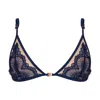 Ivy Swimwear Women's Blue Bianca In Navy Lace Top