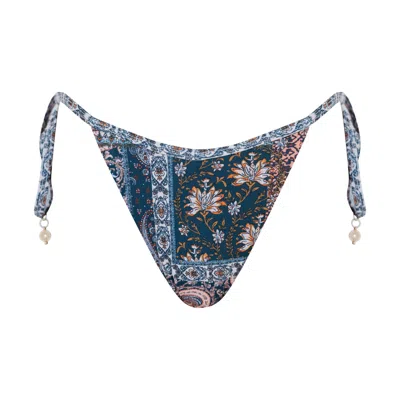Ivy Swimwear Women's Blue Ellie In Navy Mosaic Print Bottom