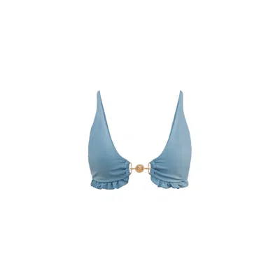 Ivy Swimwear Women's Blue Riva In Periwinkle Bikini Top