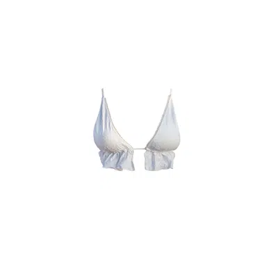 Ivy Swimwear Women's Blue / White Clove In White Bikini Top In Blue/white