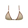 Ivy Swimwear Women's Brown Maisie In Cream Bikini Top In Brown