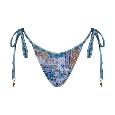 Ivy Swimwear Women's Ellie In Baby Blue Mosaic Print Bottom