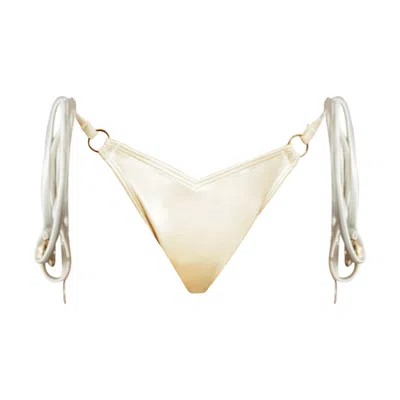 Ivy Swimwear Women's Faye In Pearl White Bikini Bottoms
