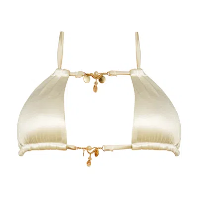 Ivy Swimwear Women's Faye In Pearl White Bikini Top