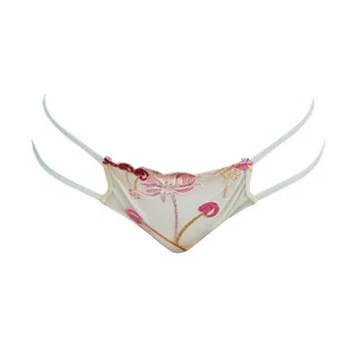 Ivy Swimwear Women's Green Flora In Cherry Lace Bikini Bottoms