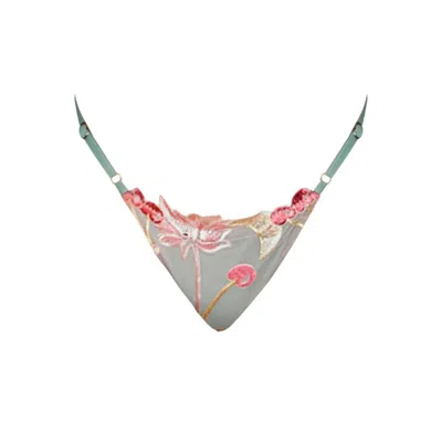 Ivy Swimwear Women's Green Jessica In Cherry Lace Bikini Bottoms