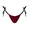 Ivy Swimwear Women's Green / Red Terra Criss Cross Bikini Bottoms In Burgundy