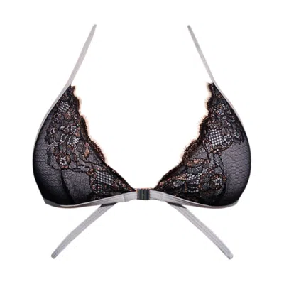 Ivy Swimwear Women's Lana In Black Lace Bikini Top