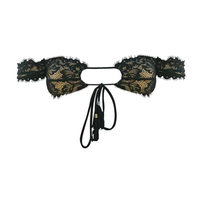 Ivy Swimwear Women's Lani In Black Lace Top